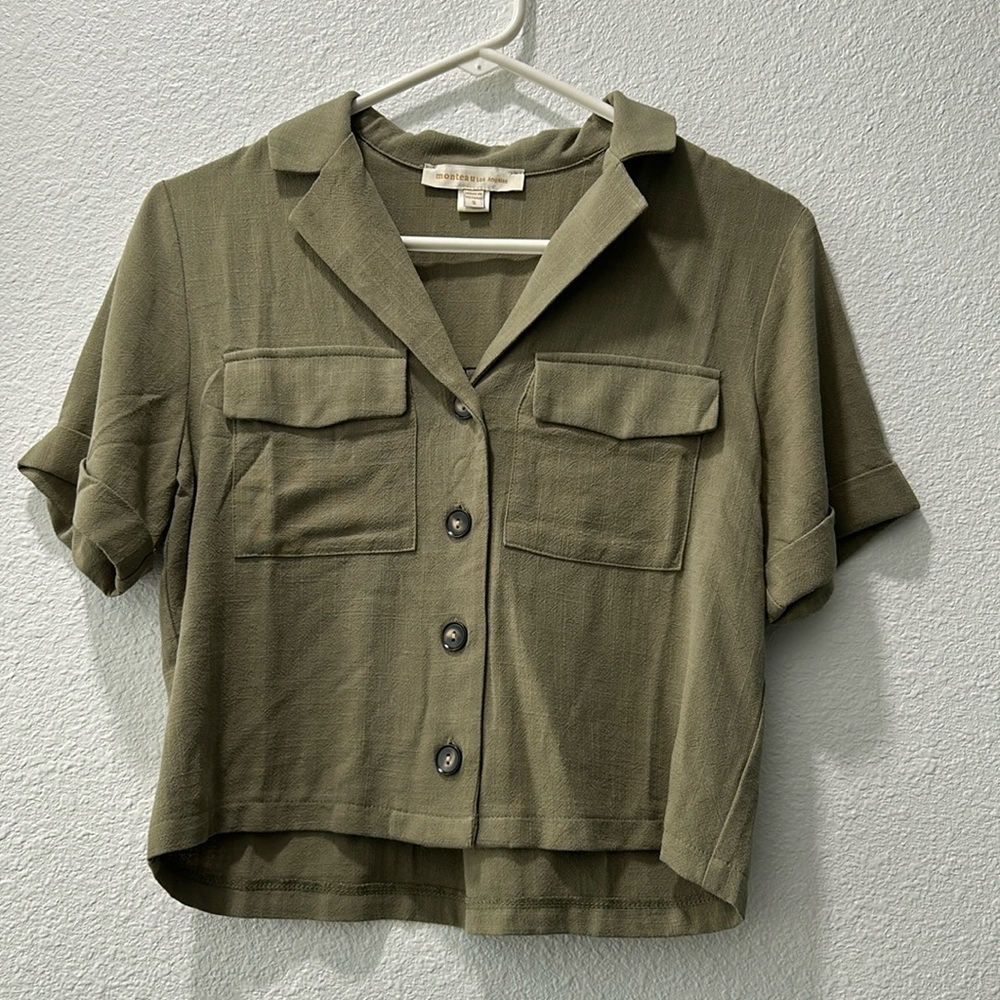 Sage Green button down